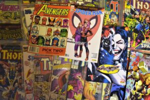Assortment of comic books, like you might find at MegaCon Orlando