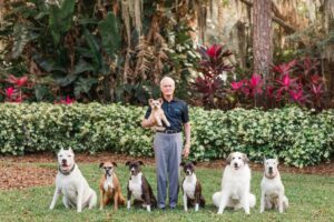 Harris Rosen with Dogs