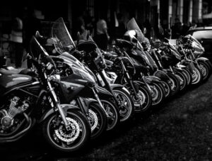 a line of bikes for Bike Week at Daytona