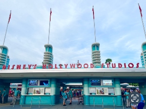 The entrance of Hollywood Studios during Christmas Time